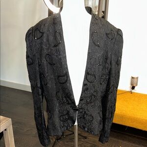 Nolan Miller Black Textured Women's Blazer